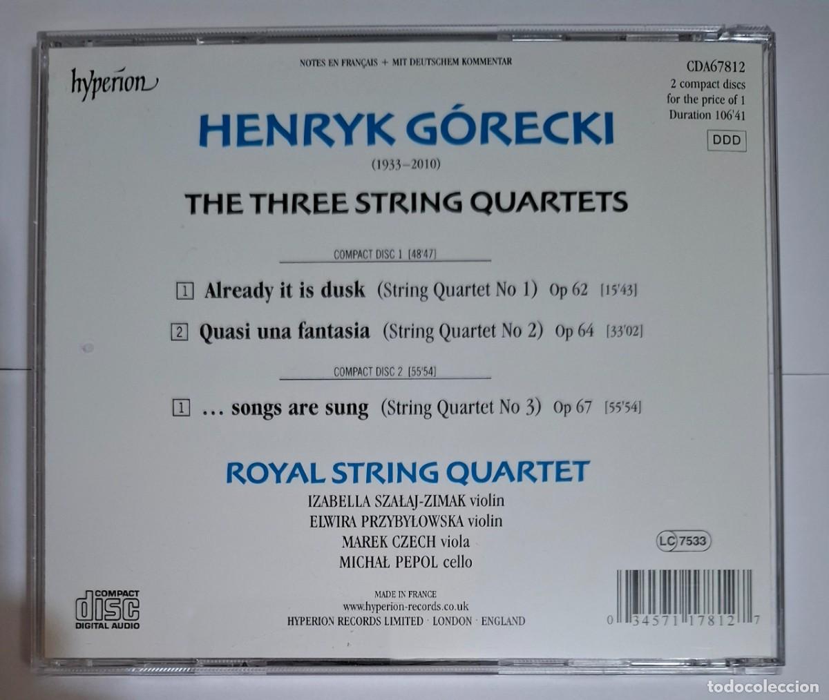 CDs de m&uacute;sica: GORECKI: LOTE DE 4 CD - Foto 5
