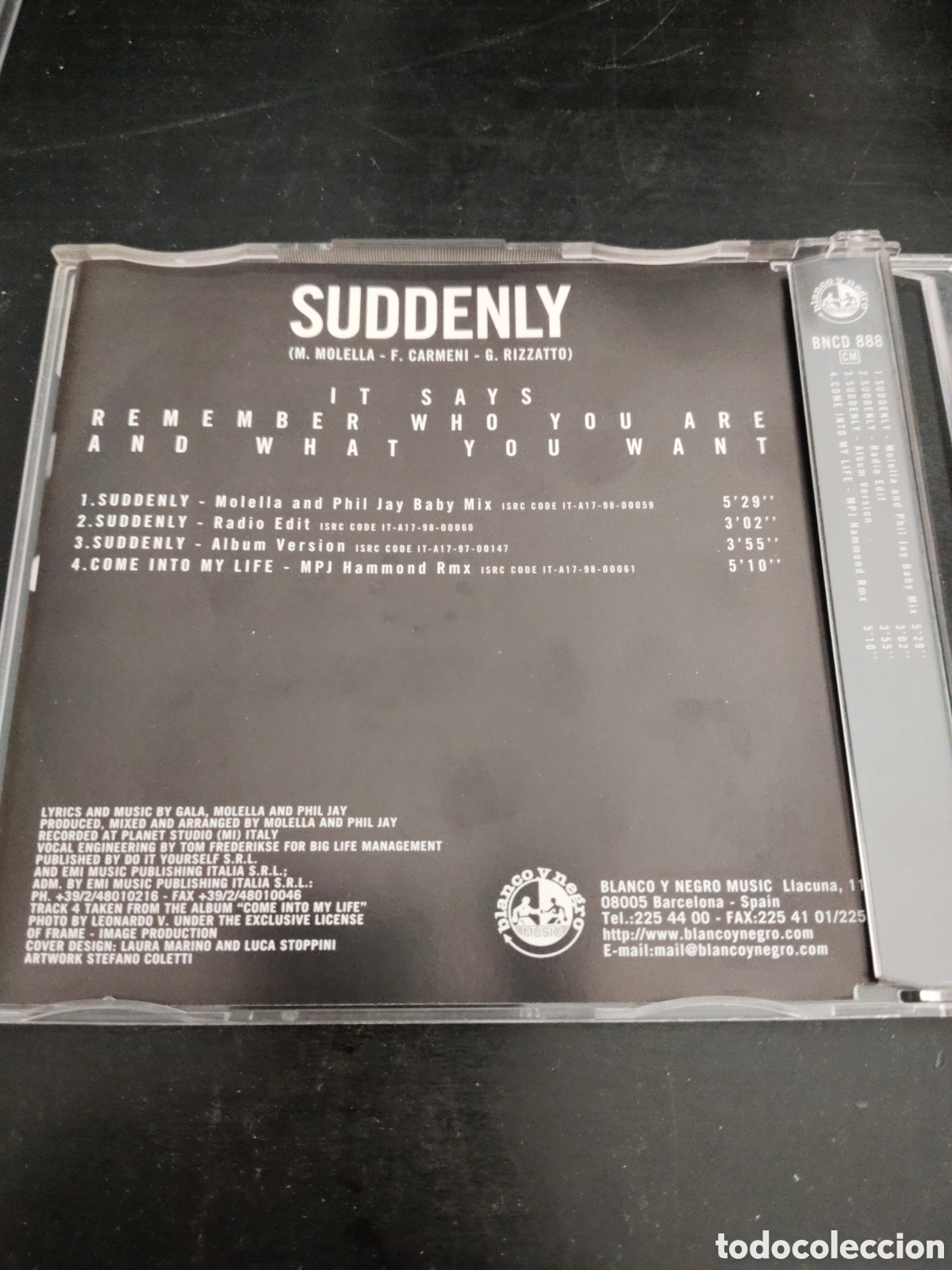 CDs de m&uacute;sica: Gala&nbsp;&ndash;&nbsp;Suddenly. Cd maxi single 1998 Espa&ntilde;a - Foto 3