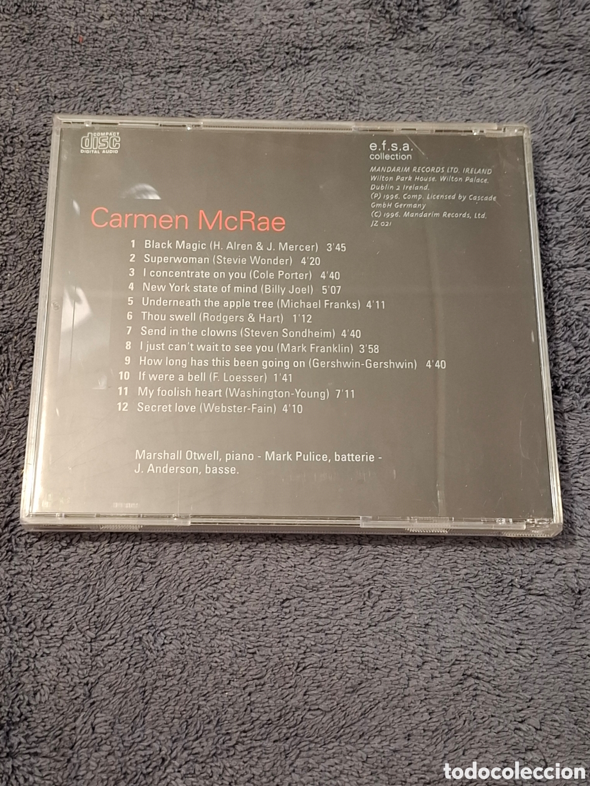 CDs de m&uacute;sica: CD40. Carmen McRae - The Jazz Masters 1996. - Foto 3