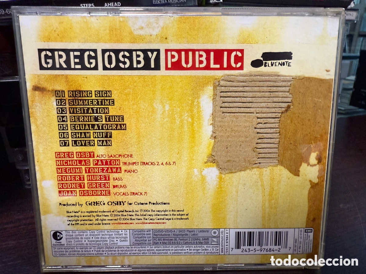 CDs de m&uacute;sica: Greg Osby - Public (CD) - Foto 2