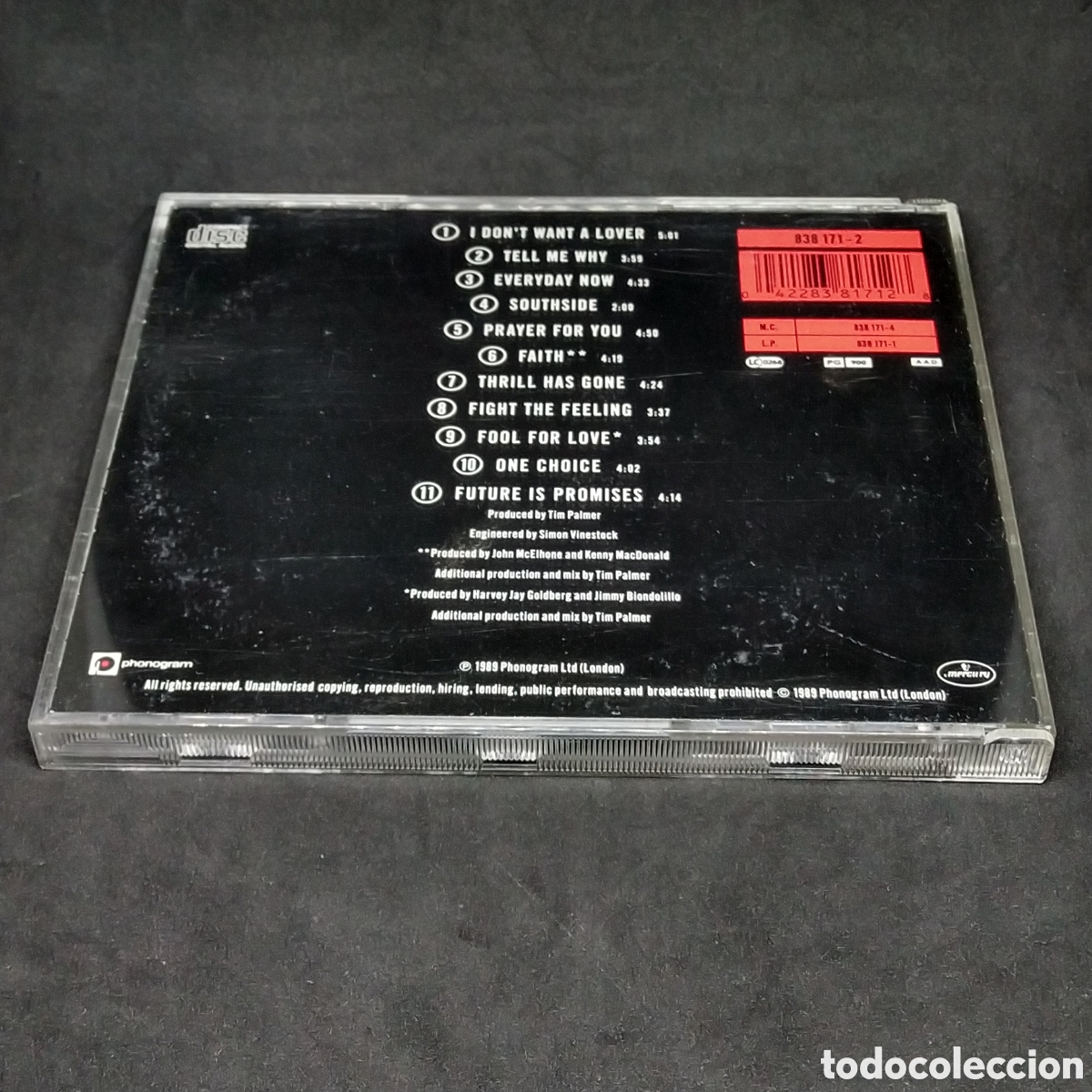 CDs de m&uacute;sica: TEXAS - SOUTHSIDE - CD - 1989 - DISCO VERIFICADO - Foto 2