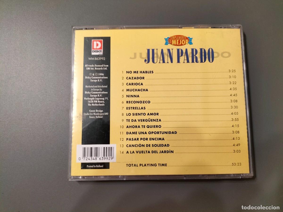 CDs de m&uacute;sica: Juan Pardo. Simplemente lo mejor. CD - Foto 2