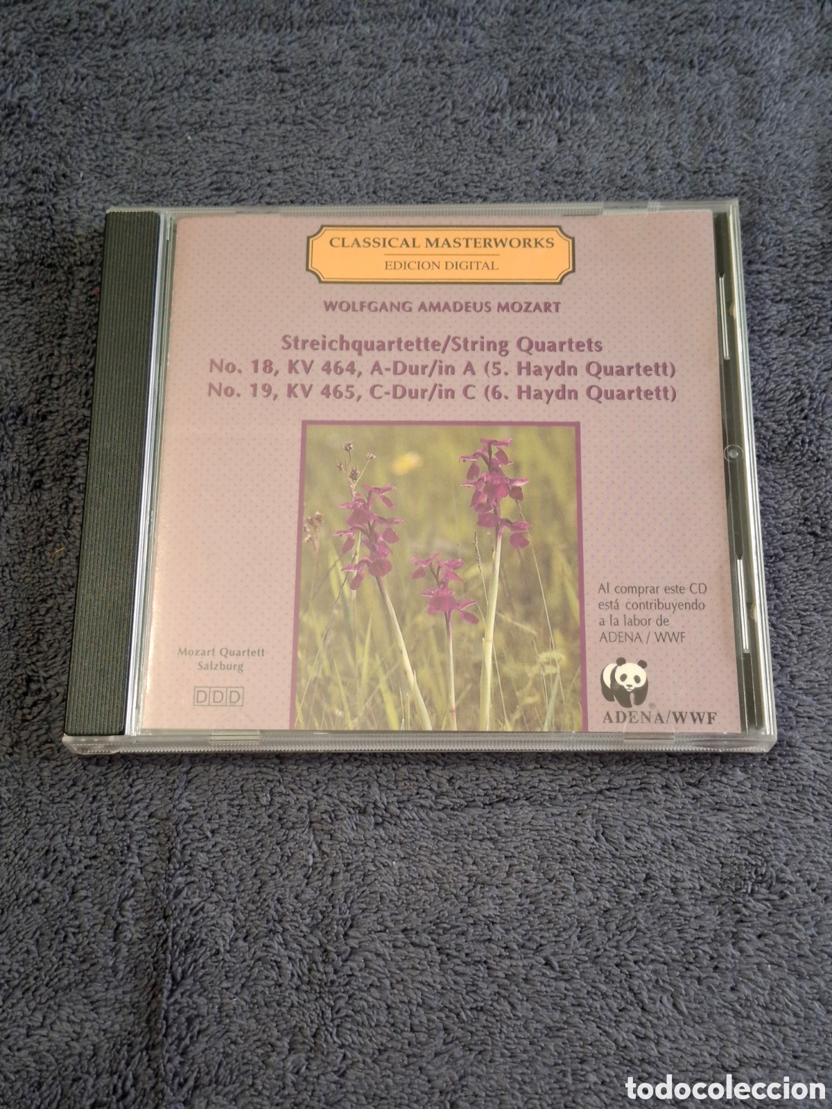 CDs de M&uacute;sica: CD41. Mozart - Streichquartette / String Quarters No.18 & No.19, 1991.