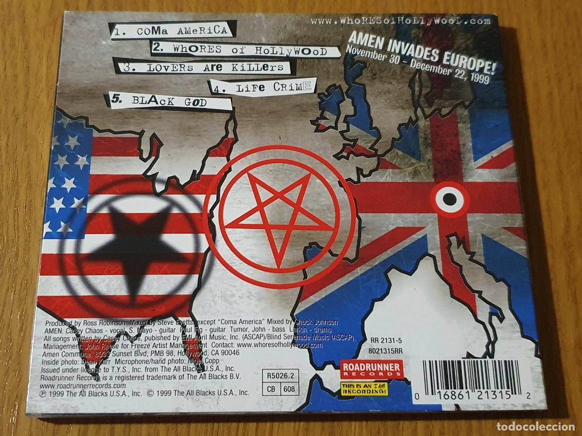 CDs de m&uacute;sica: CD single - Amen&nbsp;&ndash;&nbsp;Coma America - 1999 - Foto 3