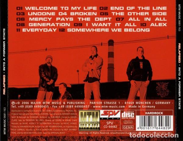 CDs de m&uacute;sica: Relapsed &ndash; Into A Former State - CD - Foto 2
