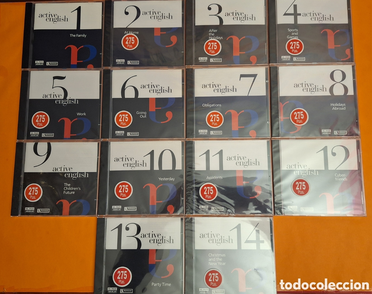 CDs de M&uacute;sica: ACTIVE ENGLISH 14 CDs EL PAIS AGUILAR 2000 NUEVO PRECINTADO