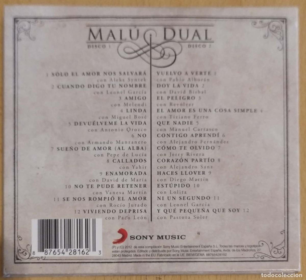 CDs de m&uacute;sica: MALU (DUAL) 2 CDs 2012 - Foto 2