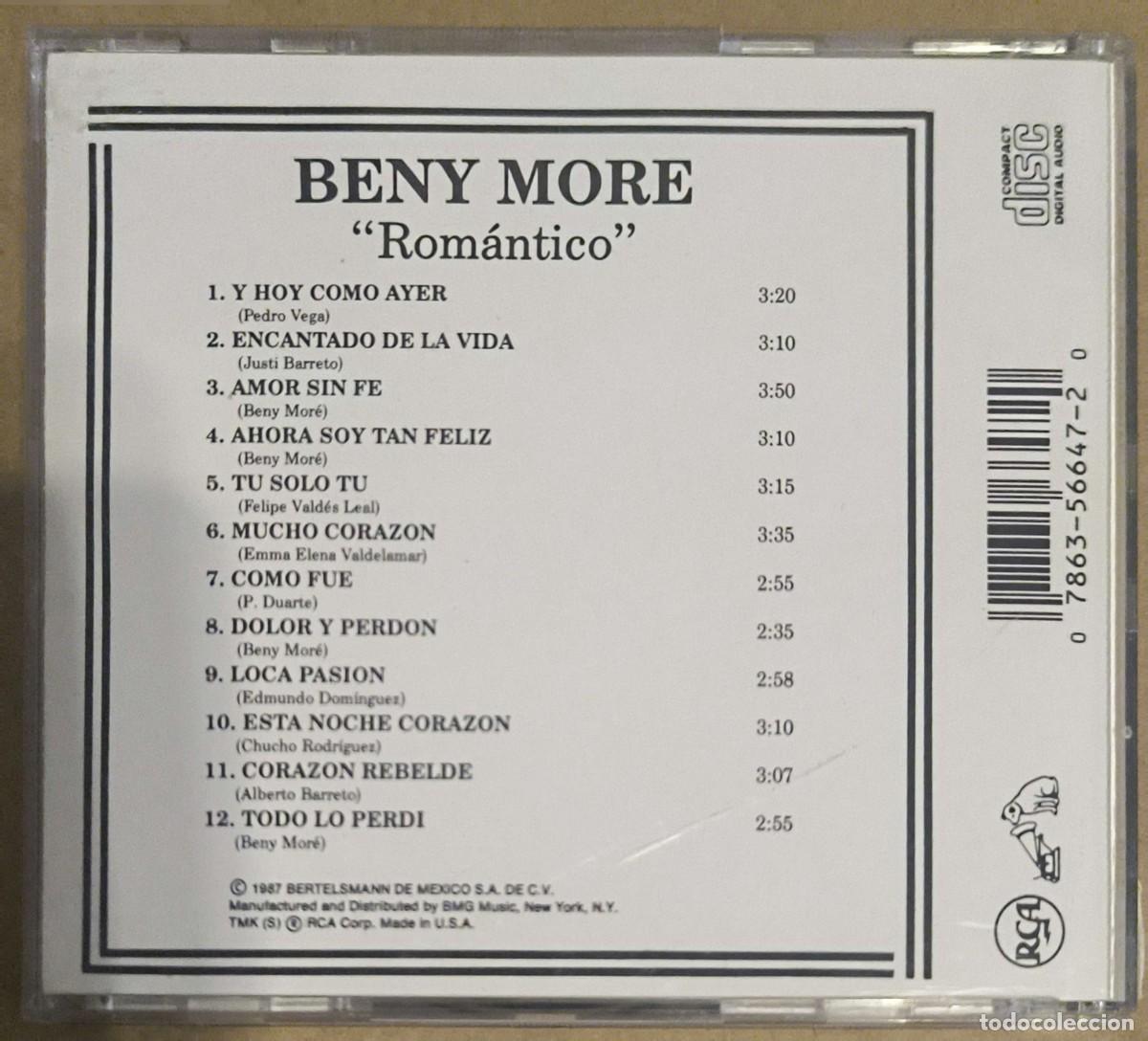 CDs de m&uacute;sica: BENY MORE (ROMANTICO) CD 1987 - Foto 2
