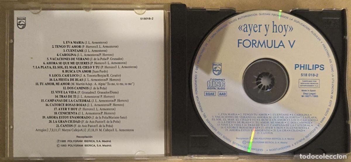 CDs de m&uacute;sica: FORMULA V (AYER Y HOY) CD 1993 - Foto 3