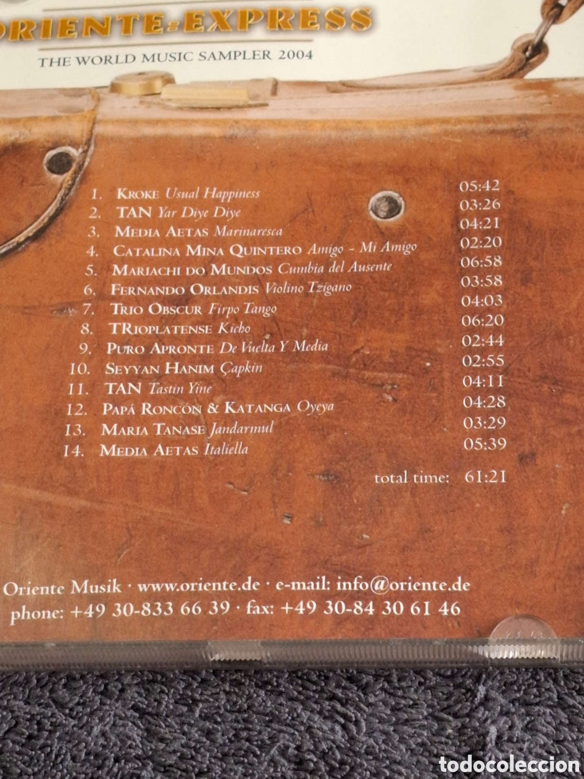 CDs de m&uacute;sica: CD44. Oriente Express - Oriente World Music Sampler 2004. - Foto 3