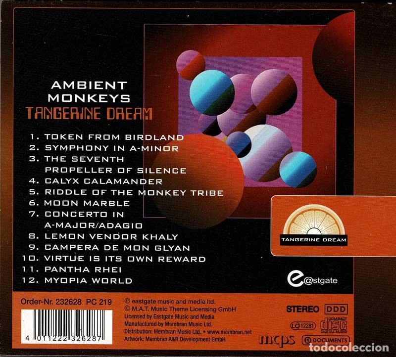 CDs de m&uacute;sica: Tangerine Dream - Ambient Monkeys. CD - Foto 2