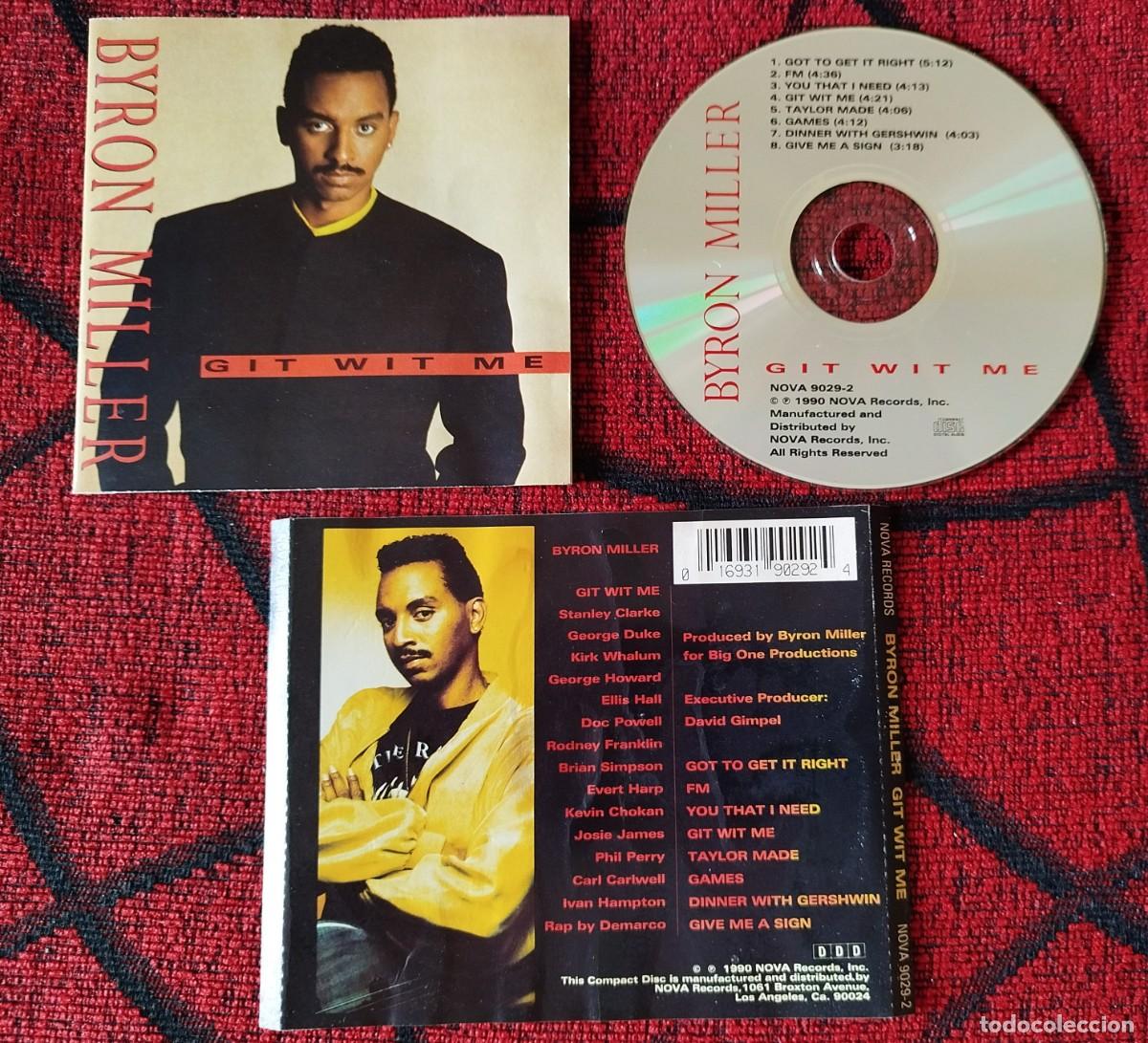 CDs de m&uacute;sica: BYRON MILLER ** Git Wit Me ** CD 1990 USA - Foto 1