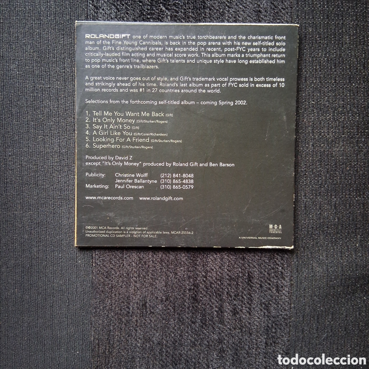 CDs de m&uacute;sica: CD M&Uacute;SICA - &rdquo;ROLAND GIFT&rdquo; - Foto 2