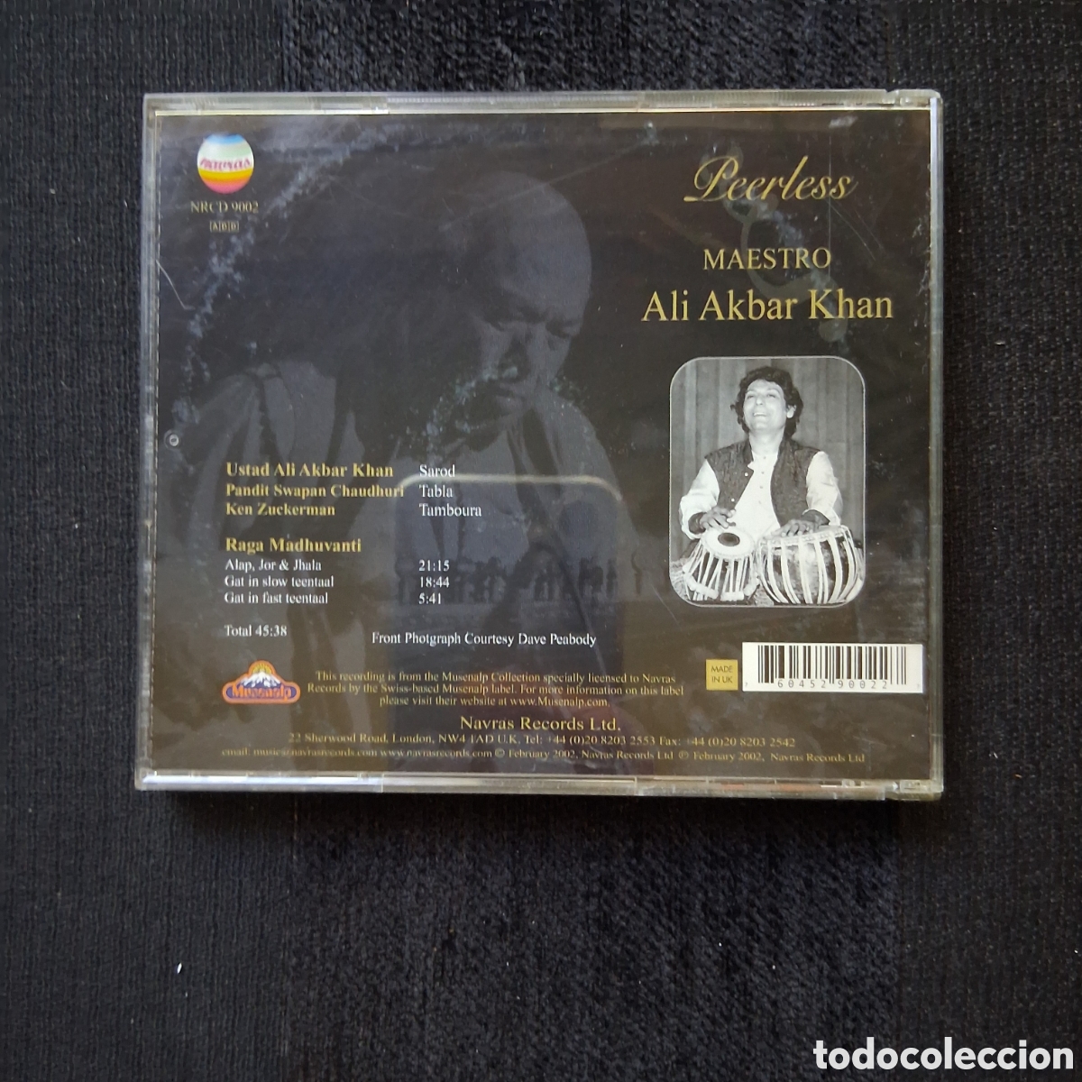 CDs de m&uacute;sica: CD M&Uacute;SICA - &rdquo;MAESTRO ALI AKBAR KHAN ~ PEERLESS&rdquo;. - Foto 2