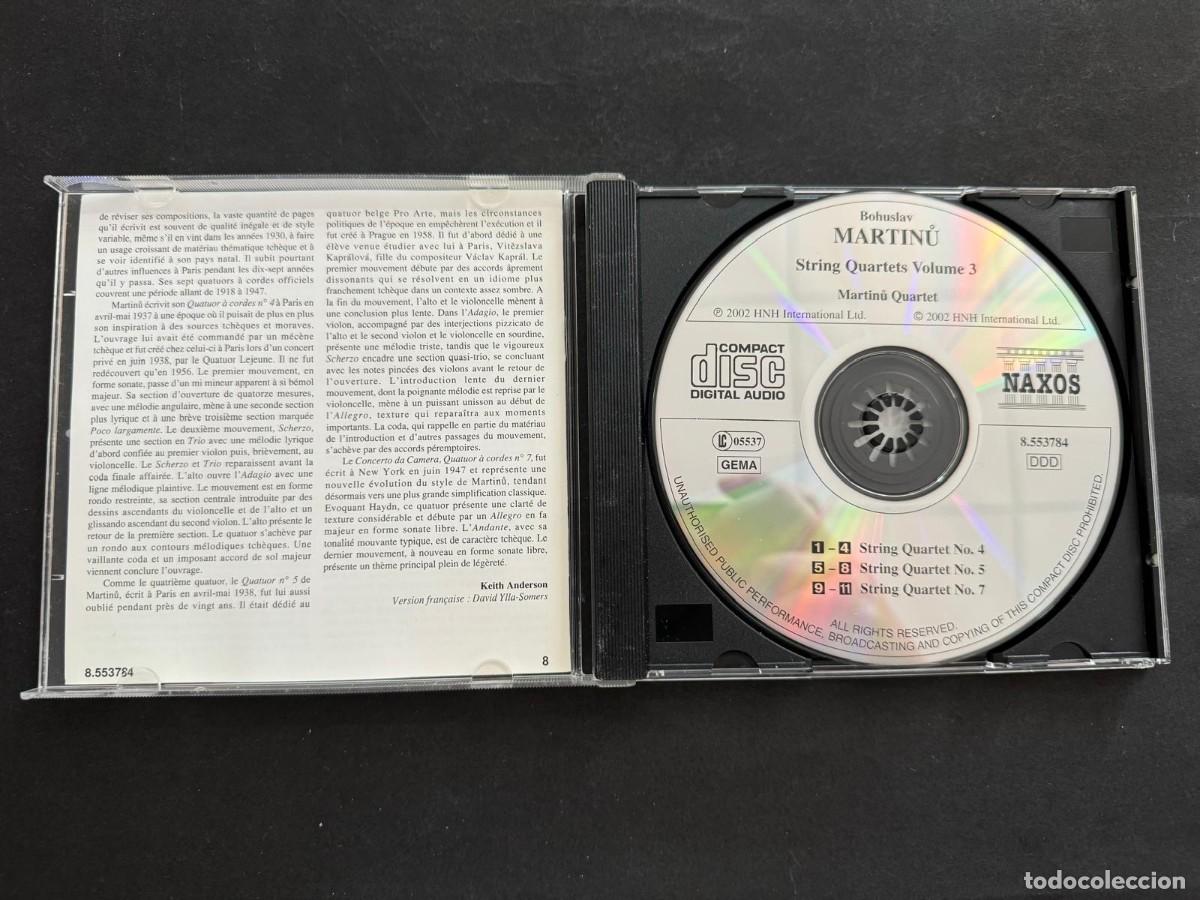 CDs de m&uacute;sica: Martinu Striing Quartets Nos.4, 5 and 7 CD - Foto 3