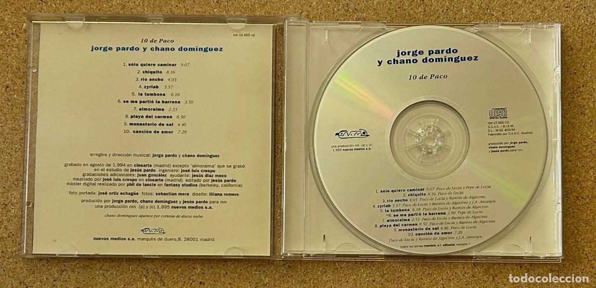 CDs de m&uacute;sica: JORGE PARDO - 10 DE PACO DE LUC&Iacute;A - Foto 2