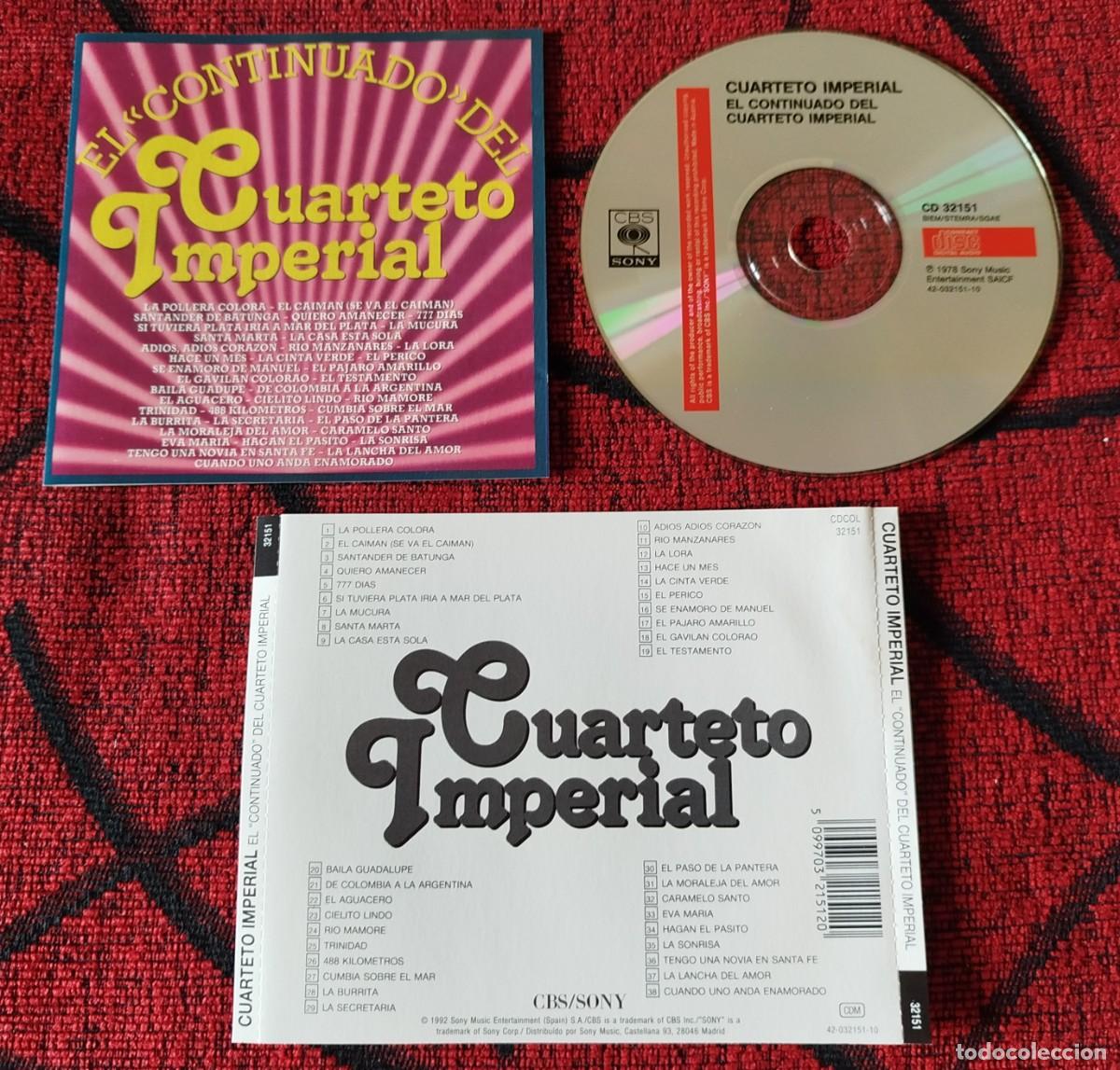 CDs de m&uacute;sica: CUARTETO IMPERIAL ** El Continuado Del Cuarteto Imperial ** CD 1992 - Foto 1