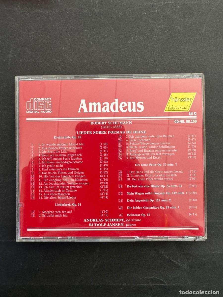 CDs de m&uacute;sica: Schumann Lieder Sobre Poemas De Heine CD - Foto 2
