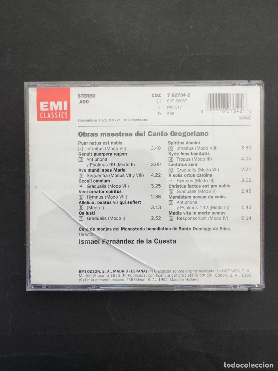 CDs de m&uacute;sica: Obras Maestras Del Canto Gregoriano CD - Foto 2