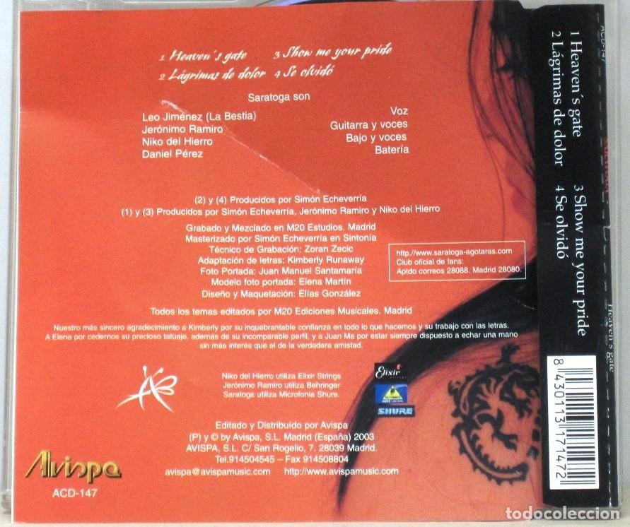 CDs de m&uacute;sica: SARATOGA - HEAVENS GATE - CD - Foto 2