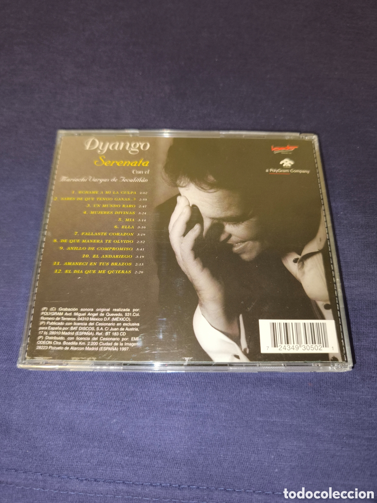 CDs de m&uacute;sica: Dyango Serenata con&nbsp;El Mariachi Vargas De Tecalitl&aacute;n - Foto 2