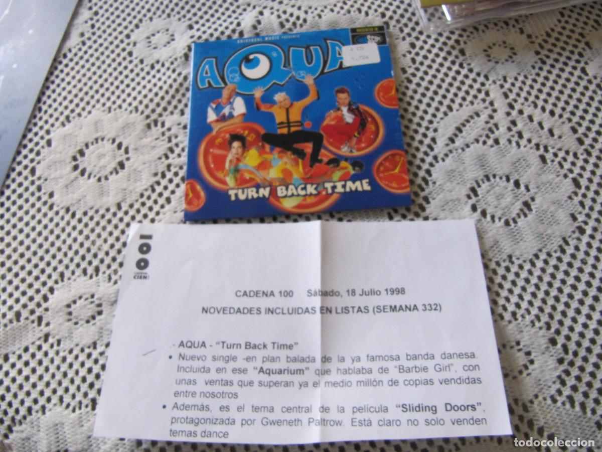 CDs de m&uacute;sica: Aqua: Turn Back time, CD single CADENA 100 - Foto 1