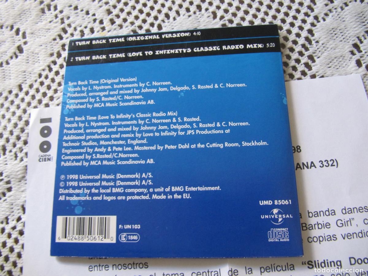 CDs de m&uacute;sica: Aqua: Turn Back time, CD single CADENA 100 - Foto 2