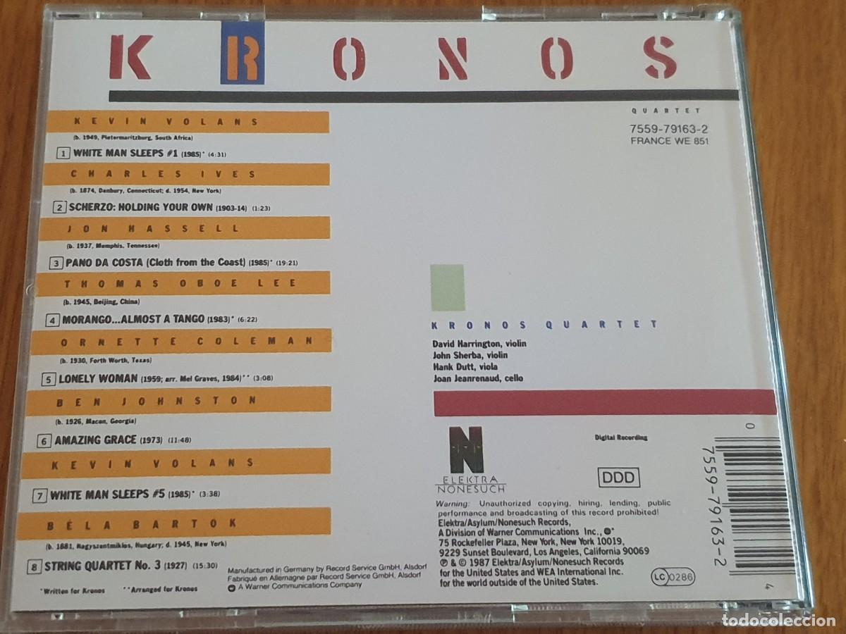 CDs de m&uacute;sica: CD Kronos Quartet&nbsp;&ndash;&nbsp;White Man Sleeps - 1987 - Foto 3