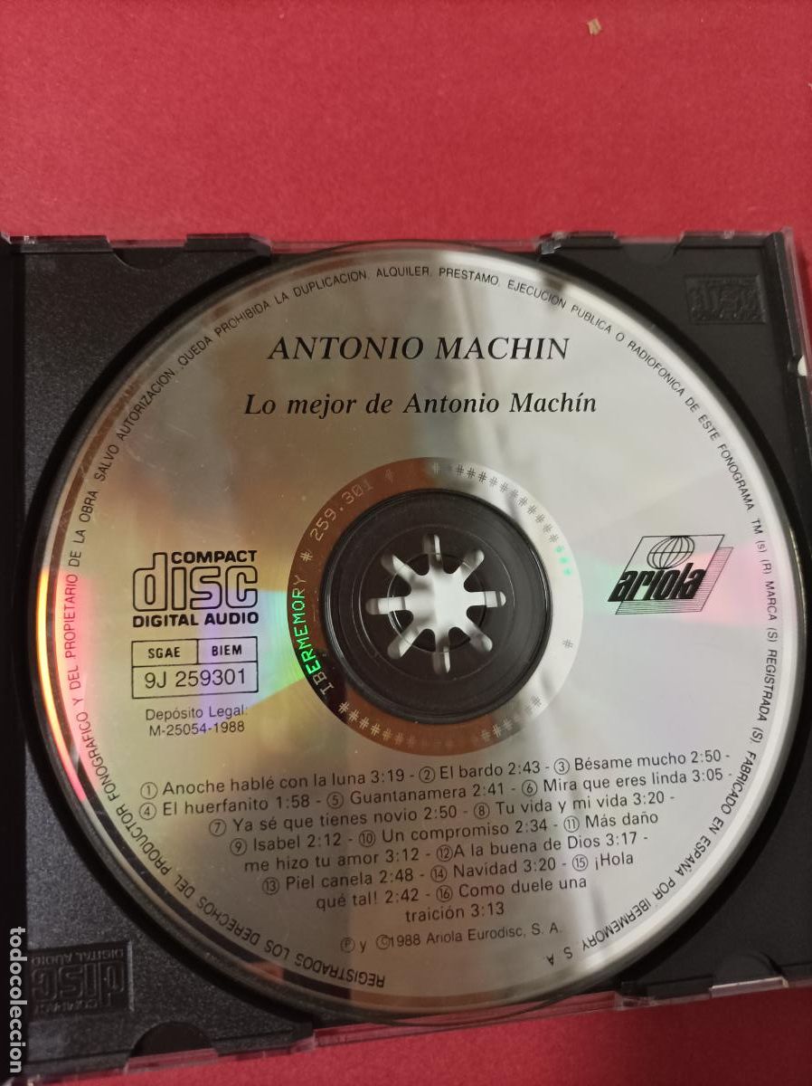 CDs de m&uacute;sica: COMPACT DISC CD LO MEJOR DE ANTONIO MACHIN - Foto 2