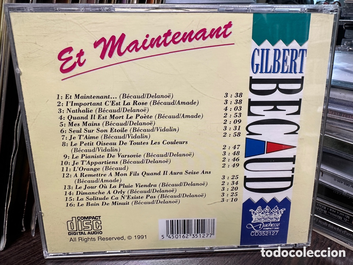 CDs de m&uacute;sica: Gilbert B&eacute;caud - Et Maintenant (CD) - Foto 2