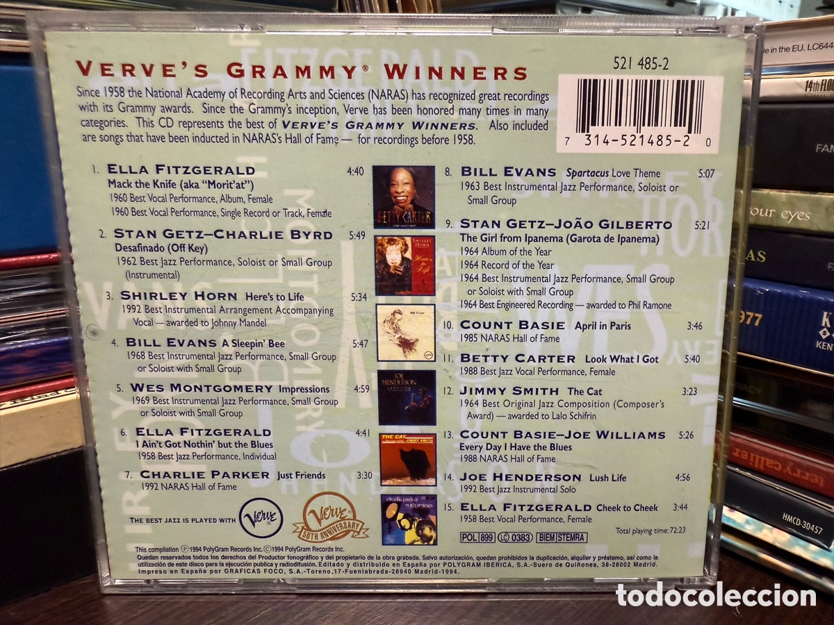 CDs de m&uacute;sica: Various - Verves Grammy Winners (CD) - Foto 2