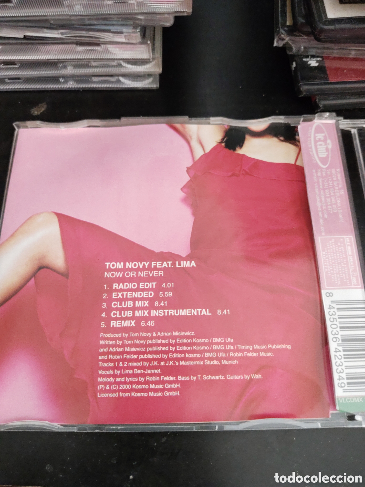CDs de m&uacute;sica: Tom Novy&nbsp;Feat.&nbsp;Lima&nbsp;&ndash;&nbsp;Now Or Never. Cd maxi single 2000 Espa&ntilde;a - Foto 3