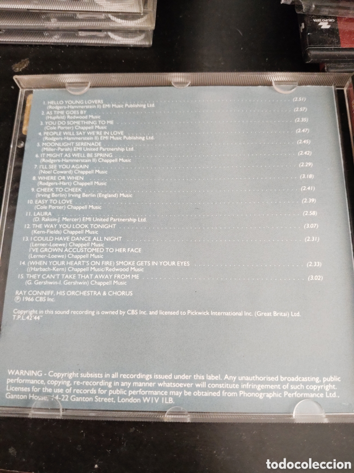 CDs de m&uacute;sica: Ray Conniff, His Orchestra & Chorus&nbsp;&ndash;&nbsp;Hello Young Lovers. Cd compilation 1990 - Foto 3