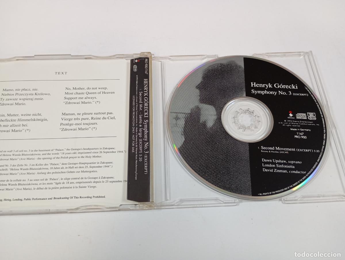 CDs de m&uacute;sica: HENRYK GORECKI. SYMPHONY NO. 3. DAVID ZINMAN DIR. CD. TDKCD226 - Foto 3