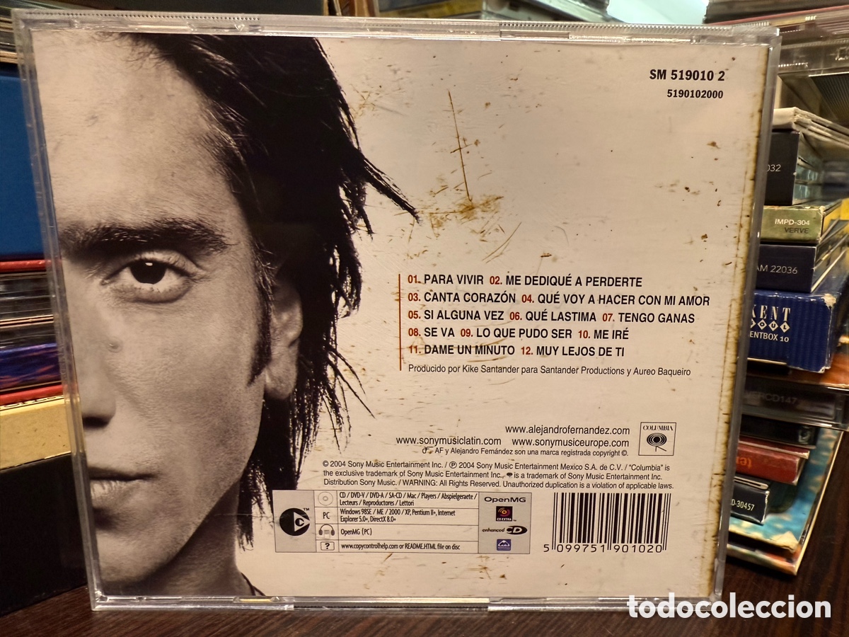 CDs de m&uacute;sica: Alejandro Fern&aacute;ndez - A Coraz&oacute;n Abierto (CD) - Foto 2