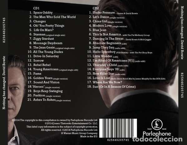 CDs de m&uacute;sica: David Bowie - Nothing has changed (2 CD) - Foto 2