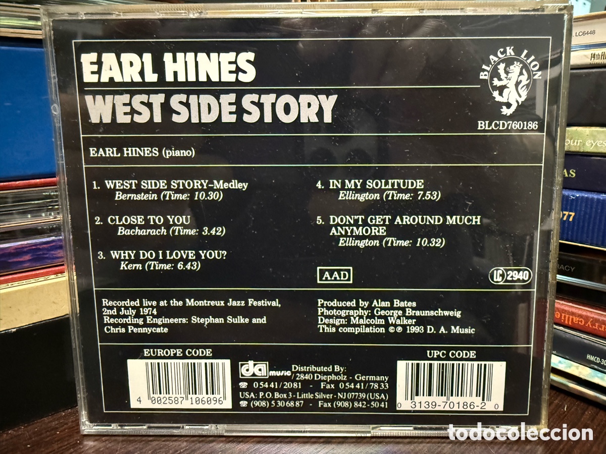 CDs de m&uacute;sica: Earl Hines - West Side Story (CD) - Foto 2