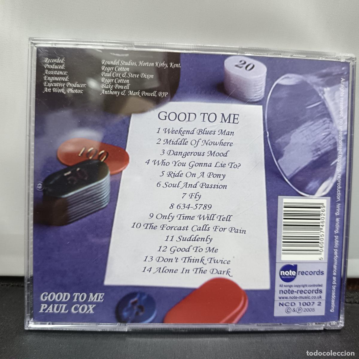 CDs de m&uacute;sica: Paul Cox &ndash; Good To Me. CD - Foto 2