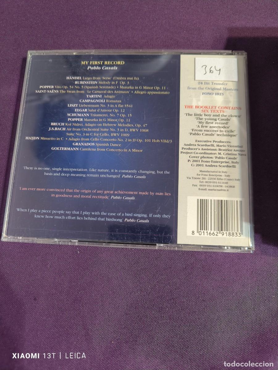 CDs de m&uacute;sica: CASALS MY FIRST RECORD - Foto 2