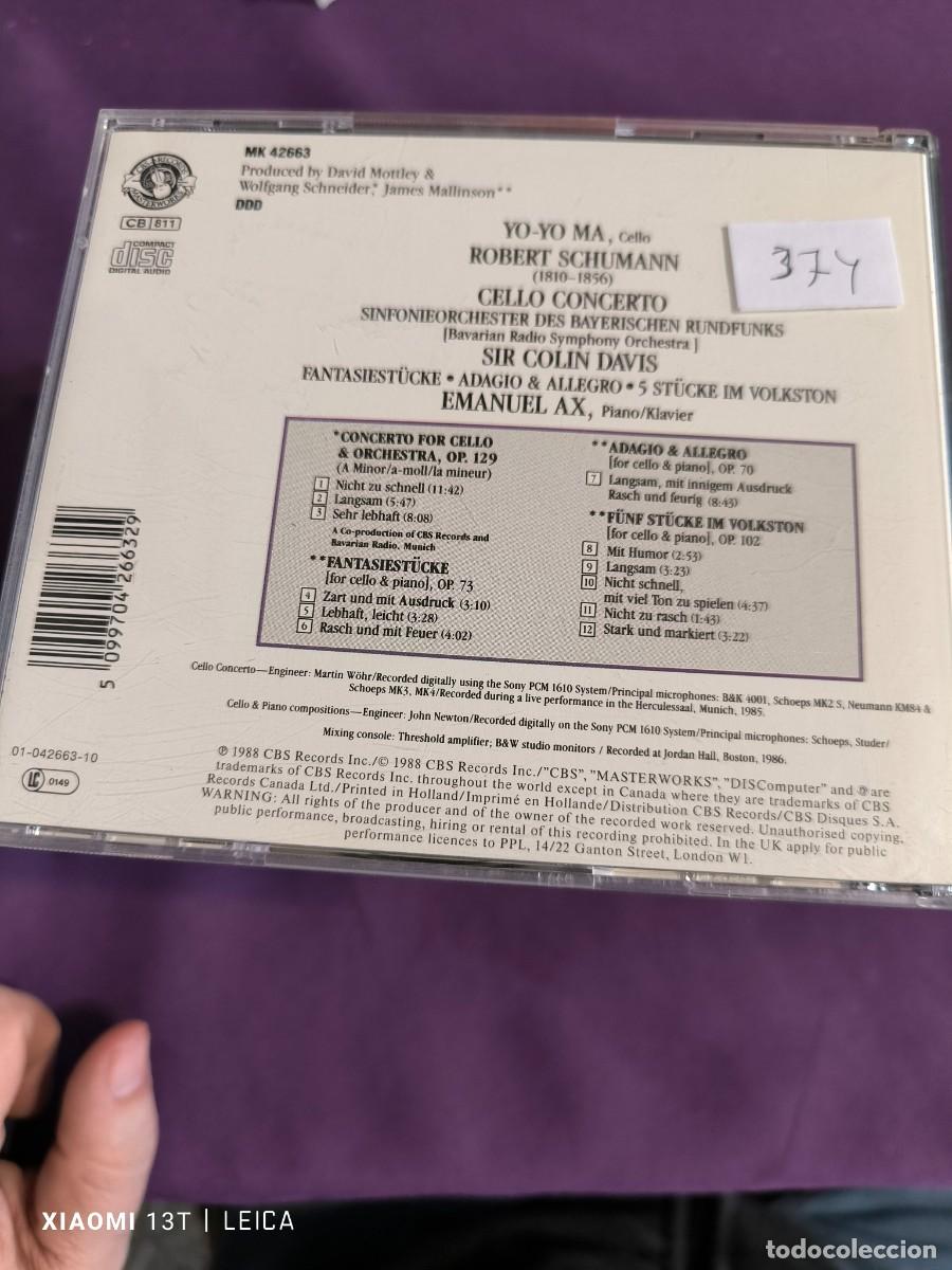 CDs de m&uacute;sica: YO-YO MAN SCHUMANN CELLO CONCERTO - Foto 2