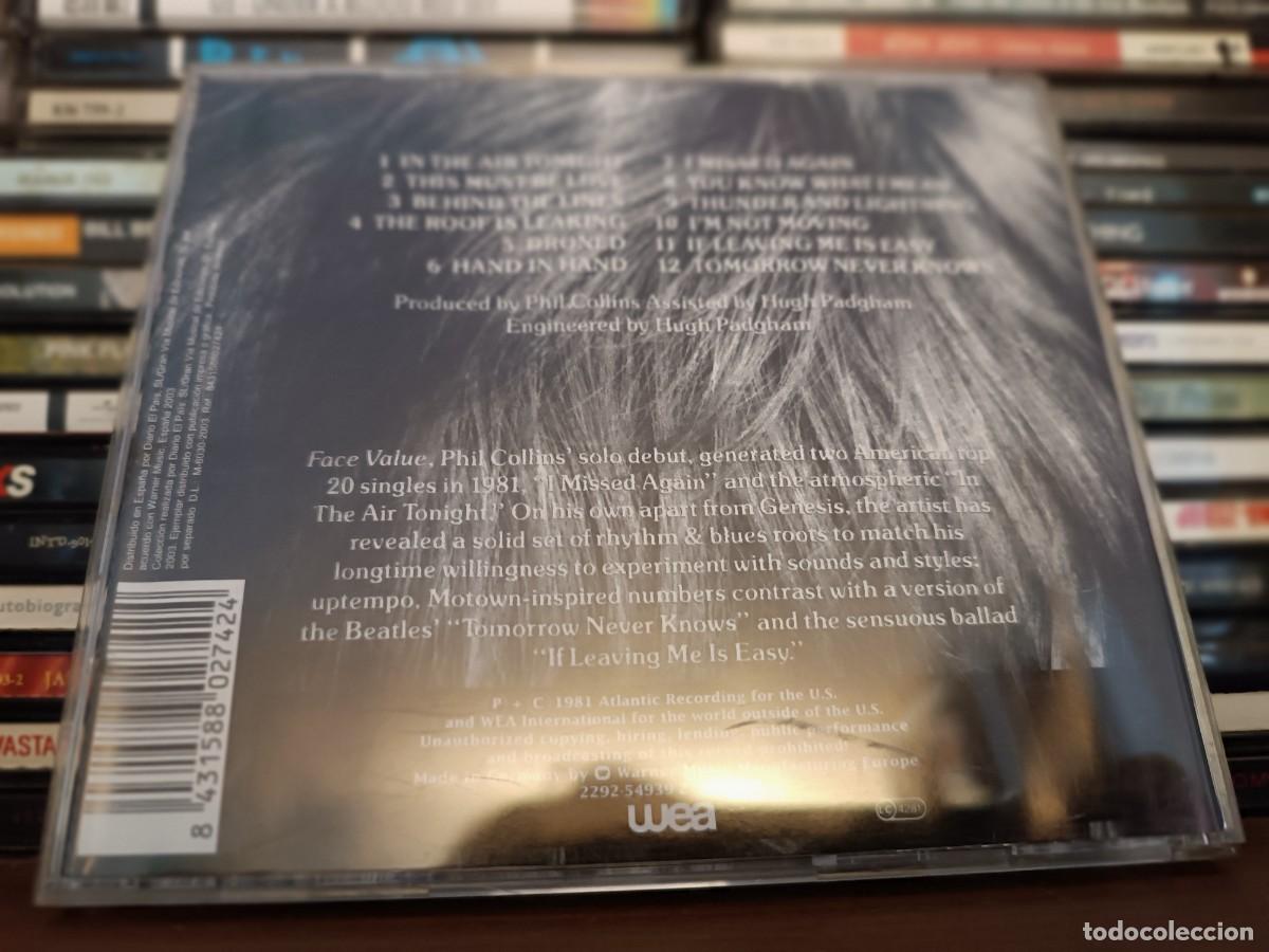 CDs de m&uacute;sica: Phil Collins &lrm;&ndash; Face Value - CD Spain 2003 - Foto 2