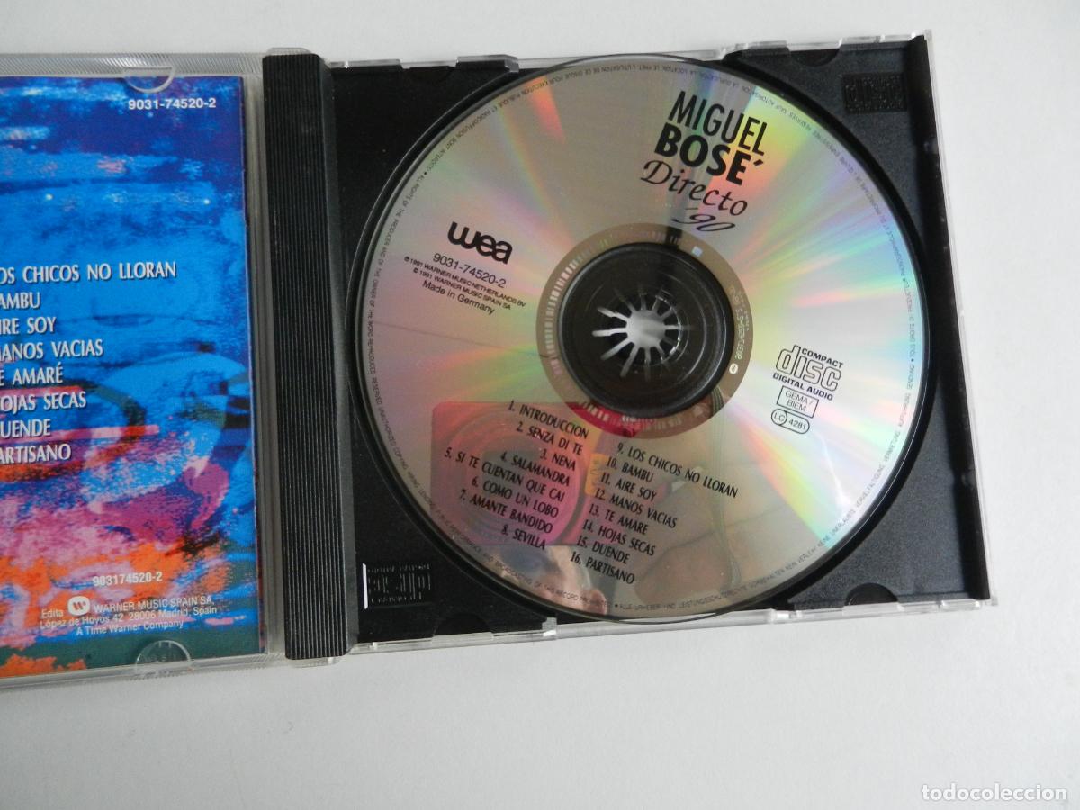 CDs de m&uacute;sica: MIGUEL BOSE - DIRECTO 90 - CD 1991 - Foto 2
