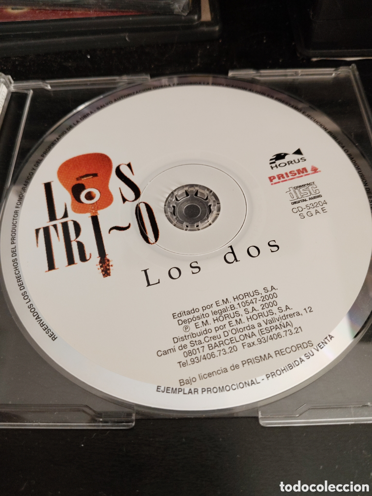 CDs de m&uacute;sica: Los Tri-o&nbsp;&ndash;&nbsp;Los Dos. Cd single promo 2000 Espa&ntilde;a - Foto 2