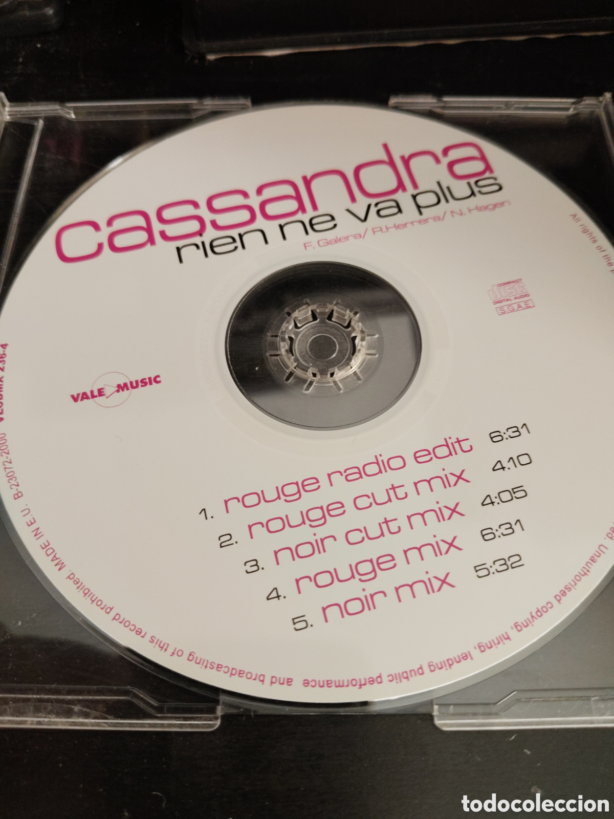 CDs de m&uacute;sica: Cassandra&nbsp;&ndash;&nbsp;Rien Ne Va Plus. Cd maxi single 2000 Espa&ntilde;a - Foto 2