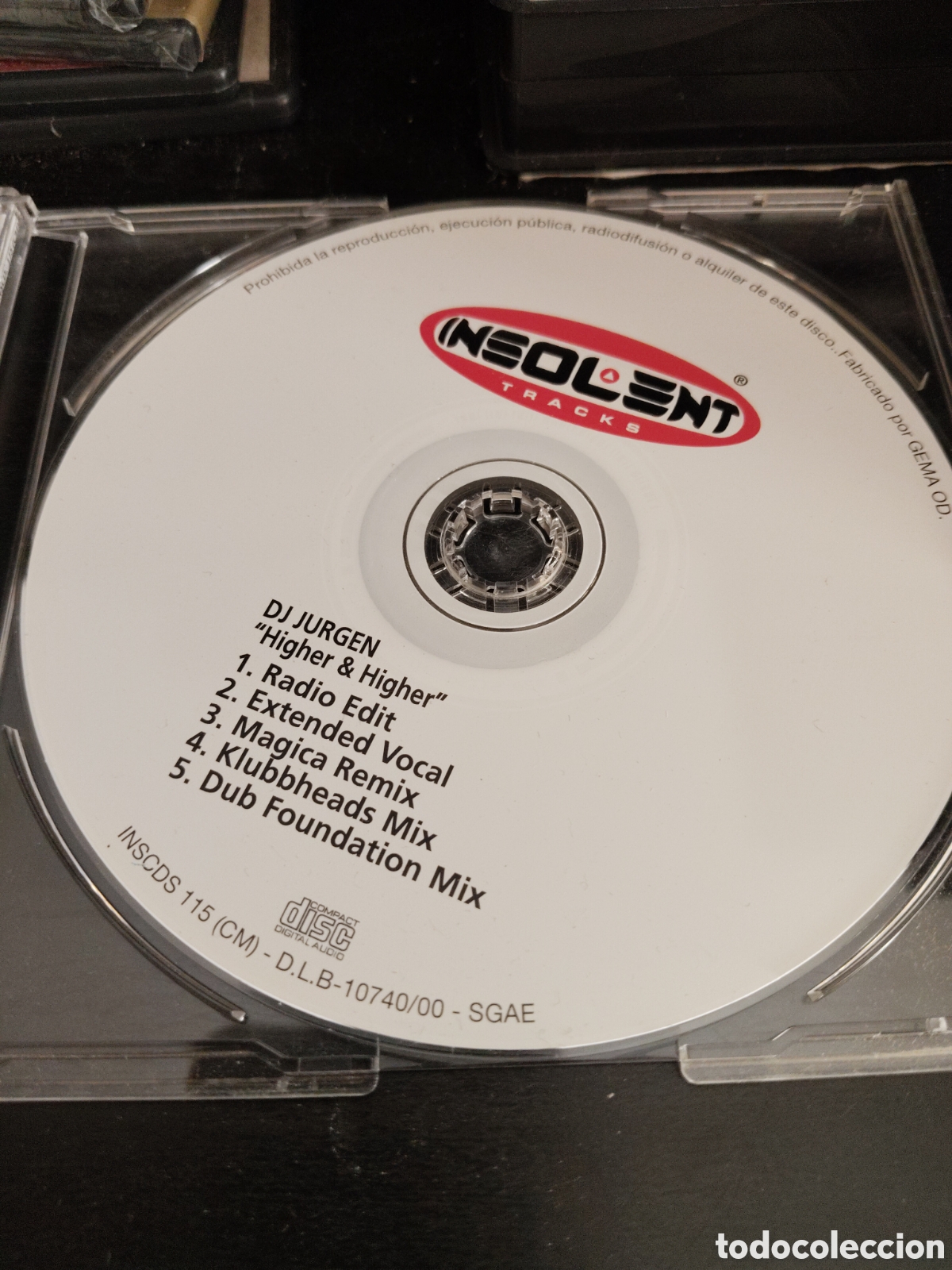 CDs de m&uacute;sica: DJ Jurgen&nbsp;&ndash;&nbsp;Higher & Higher. Cd maxi single 2000 Espa&ntilde;a - Foto 2