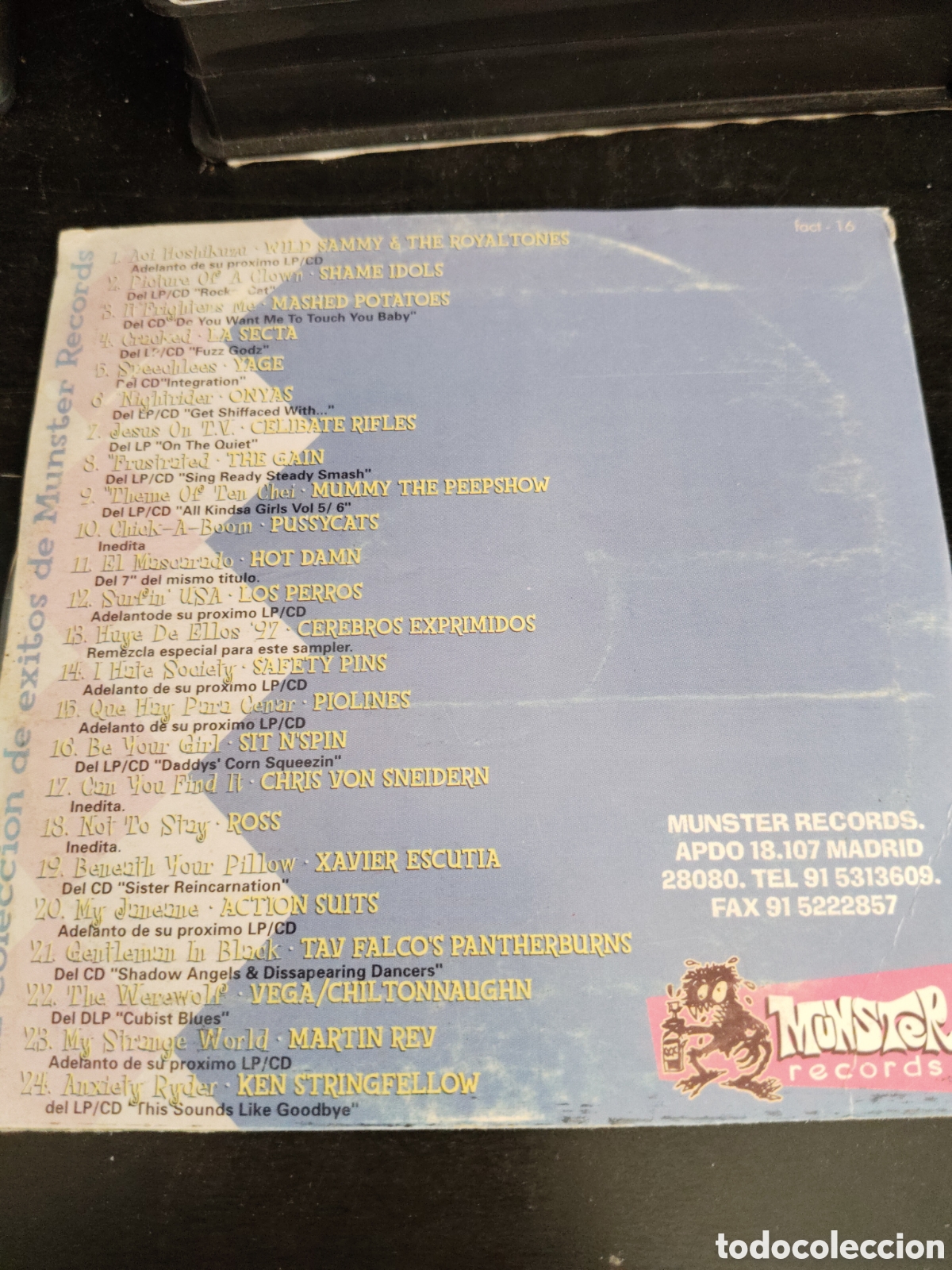 CDs de m&uacute;sica: Munster Jukebox Hits. Cd compilation 1997 Espa&ntilde;a - Foto 2
