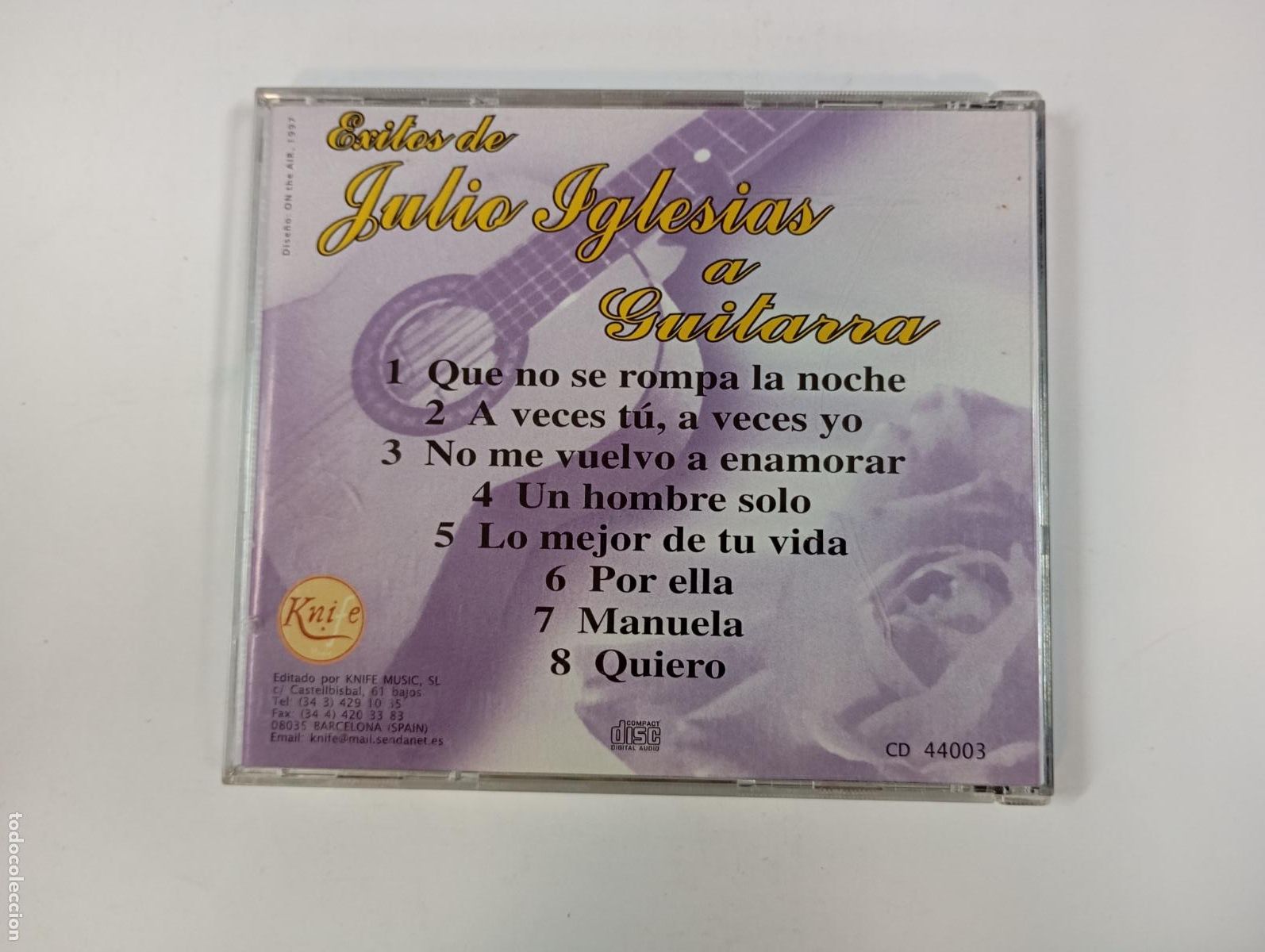 CDs de m&uacute;sica: &Eacute;XITOS DE JULIO IGLESIAS A GUITARRA. CD. TDKCD211 - Foto 2