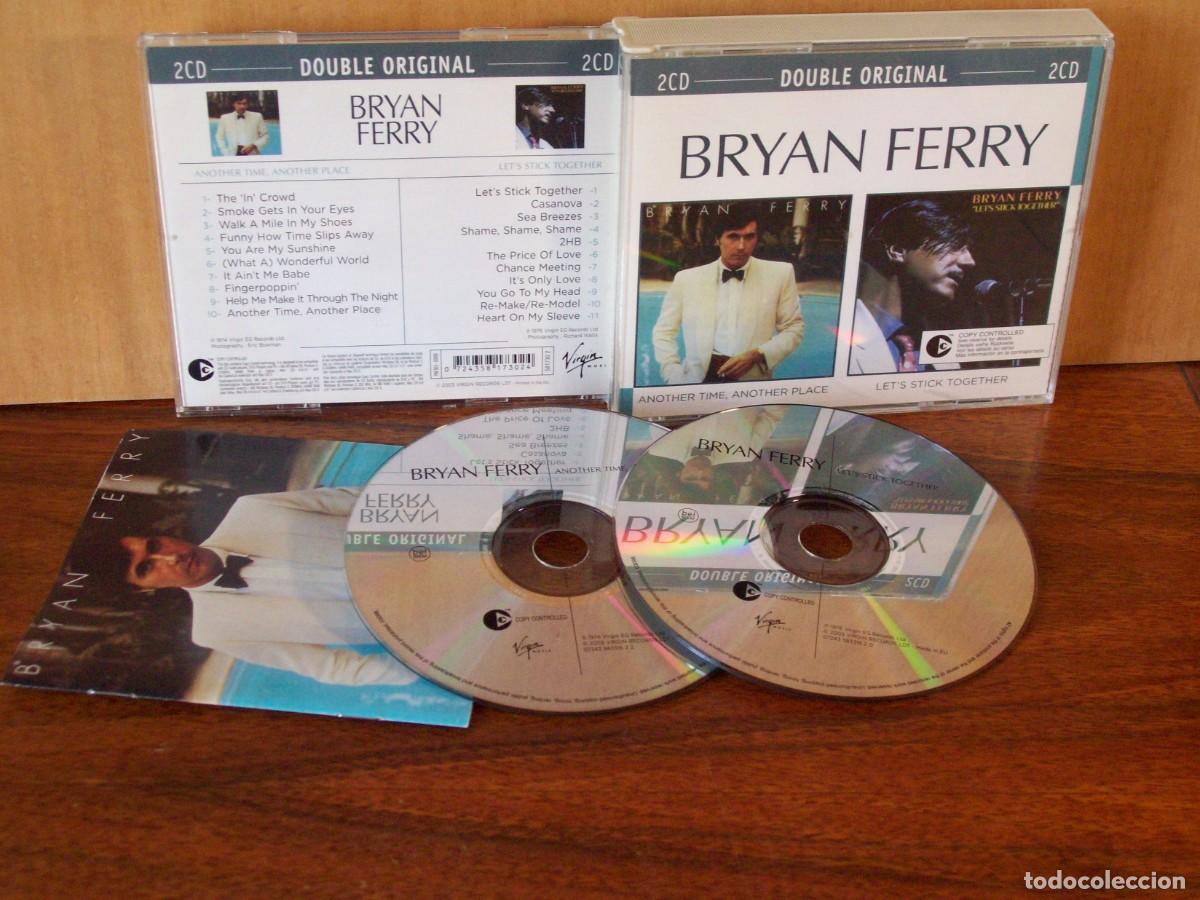 CDs de m&uacute;sica: BRYAN FERRY - ANOTHER TIME, ANOTHER PLACE + LETS STICK TOGETHER - DOBLE CD CON 2 LIBRETOS - Foto 1