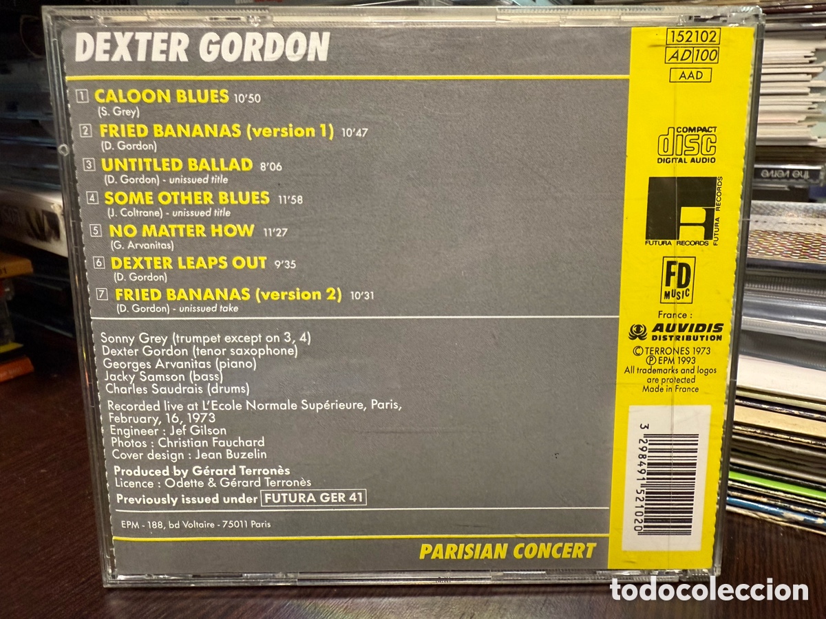 CDs de m&uacute;sica: Dexter Gordon - Parisian Concert (CD) - Foto 2