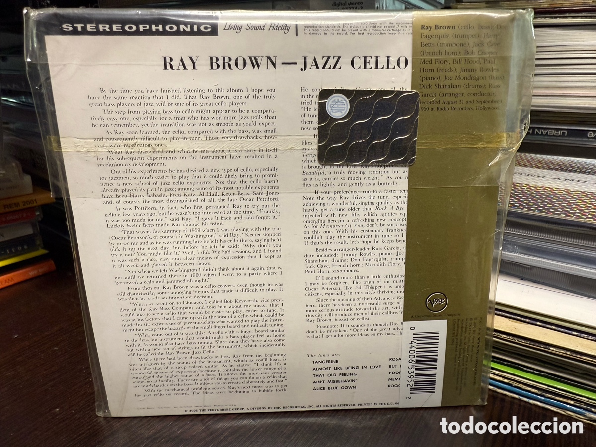 CDs de m&uacute;sica: Ray Brown - Jazz Cello (CD) - Foto 2